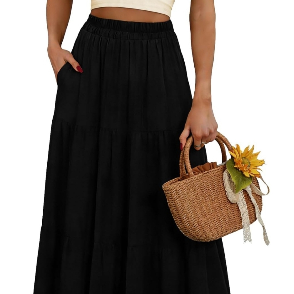 Chic Black Maxi Skirt